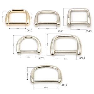 Accessoires de sac en cuir de qualité supérieure : Anneau en <span class=keywords><strong>D</strong></span> plat en métal de 12 mm, <span class=keywords><strong>boucle</strong></span> en <span class=keywords><strong>D</strong></span> dorée personnalisée pour sacs - Product Image 6