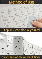 Autocollants de Clavier d'Ordinateur Portable en Gros Russes Arabes Français Persans Coréens Japonais Allemands Turcs Espagnols Mongols