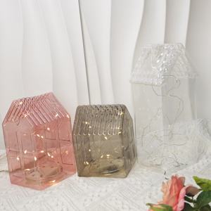 Maisons de village de Noël décoratives en verre carrées modernes personnalisées avec LED et lumière - Vente en gros d'usine - Product Image 6