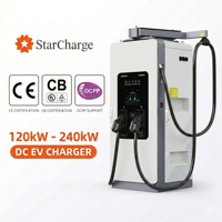 Nuevo Starcharge Titan V5 Blanco, 240kW DC CCS2/GB/T, Estación de Carga Rápida de Pared, Compatible con Pago por Código QR y RFID, Control por Aplicación, para Vehículos Eléctricos Inteligentes