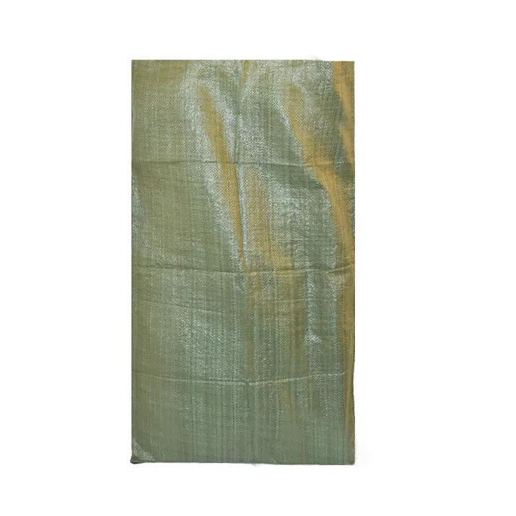 Saco verde tejido de pp, bolsa de construcción reciclada, barata, de segunda mano, 26x40, a la venta