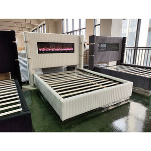 PZCN 홈 뷰티 럭셔리 잠자는 침실 침대 프레임 성인용 덮개를 씌운 침대 가구 이층 침대 - Product Image 6