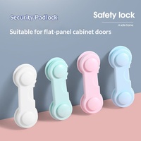 Verrou de sécurité multifonctionnel en plastique pour tiroirs de bébé, loquet en forme de tête d'ours pour la protection des enfants, pour armoires et portes.