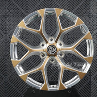 Jantes forgées sur mesure XINLAI Monobloc 5x112 5x114.3 5x120 19 20 21 pouces finition dorée usinée 5 branches fendues pour Audi S5 B9