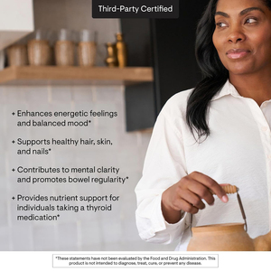Cápsulas de Tirosol (L-Tirosina) de Alta Calidad OEM ODM con Yodo y Zinc para la Tiroides, Mejora la Energía y el Estado de Ánimo Equilibrado - Product Image 5