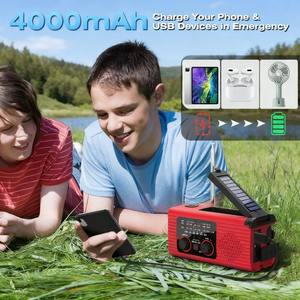 Radio de survie d'urgence solaire et à manivelle AM/FM/Alertes météo NOAA avec batterie externe en ABS pour Alecter APH-SR08 - Product Image 4