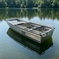 Bateau en aluminium à fond plat John Boat, prix d'usine, pour la pêche en rivière, lac ou océan