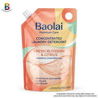 Sachet Doypack personnalisé imprimé 2L pour lessive liquide avec bec verseur et distributeur de savon liquide