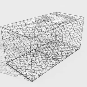 Fil enduit de PVC avec attaches de panier de gabion fil paniers de gabion en plastique treillis métallique hexagonal