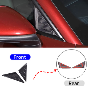 Cho Porsche taycan sợi carbon cửa bên ngoài xử lý Bảng điều khiển Bìa Sticker cửa sổ kính nâng chuyển đổi xe trang trí Phụ kiện khung - Product Image 5