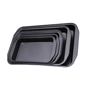 Molde rectangular profundo para hornear de acero al carbono con revestimiento antiadherente de teflón para pasteles y pizzas, venta al por mayor. - Product Image 4
