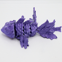 Service d'impression 3D de haute qualité violet gris dégradé petite carpe décoration jouet prototypage rapide