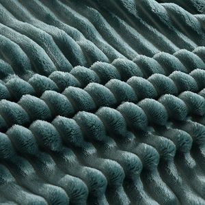 Großhandel Gestreifte Wurfdecke Flanell-Karo-Decke Plüsch-Baby-Sofadecke - Product Image 3