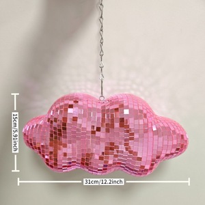 Adorno Colgante de Bola de <span class=keywords><strong>Discoteca</strong></span> Transfronteriza, Nube de <span class=keywords><strong>Discoteca</strong></span>, Decoración para el Hogar, Artesanía, Adorno Navideño, Accesorio para Crear Ambiente - Product Image 6