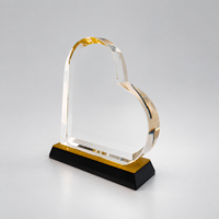 Trophée Cœur en Cristal K9 Personnalisé Gravé Étanche Poli Souvenir Cérémonie de Remise des Prix Reconnaissance Volontaire Charité Entreprise