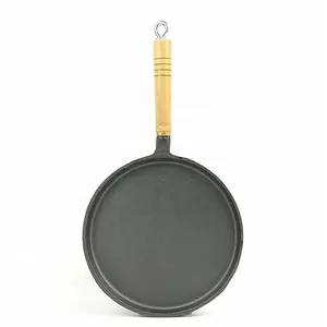 Factory Non Stick Kitchen Cookware Set Cast Iron 9 Inch Crepe Pan Cast Iron Cookware Sets Non-stick Fry Pan With Handle