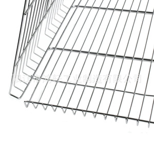 Parrilla plegable de acero inoxidable con mango de madera, 63,5x36x2,5 cm, para cocinar al aire libre, hornear, barbacoa - Product Image 3