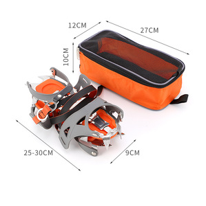 Crampons de Glace Pliables YAMA en TPU et Acier Inoxydable à 12 Dents, Taille Ajustable, Imperméables, pour la Randonnée en Extérieur Toutes Saisons - Product Image 3
