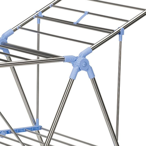 Séchoir à linge multifonctionnel grande capacité en métal, séchoir à linge en forme d'aile, séchoir à linge sur pied réglable - Product Image 2