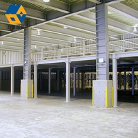 Étagères Industrielles Personnalisables, Plateforme d'Étagères Métalliques pour Grenier, Panneaux en Acier, Système de Rayonnage à 2 ou 3 Niveaux pour Stockage en Entrepôt