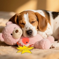 Jouet interactif de luxe en peluche pour chiot entraînement comportemental pour animaux de compagnie enregistrable battement de coeur musique sommeil jouer étanche rendu durable