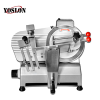 YOSLON YSN-B250B-2 Cuisine Restaurant Réglable d'épaisseur de tranche semi-automatique Trancheuse À Viande