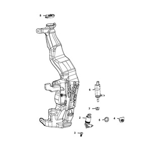 Depósito de Líquido Limpiaparabrisas Thzy para Jeep Grand Cherokee 2011-2018, Modelo de Plástico WK 57010719AF - Product Image 4