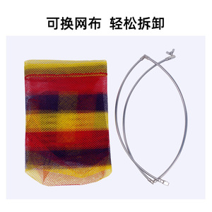 Landing <b>Net</b> Foldable Metal Coated <b>Mesh</b> 40cm 50cm Bridge Fishing Gear Fish Catch <b>Net</b> - Product Image 5