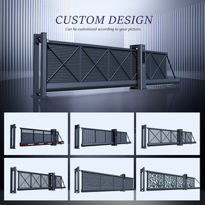 Almacén <span class=keywords><strong>Industrial</strong></span> Villa Puerta en voladizo Escuela Edificio de oficinas Puertas en voladizo suspendidas de aluminio Parque Hospital Puerta eléctrica - Product Image 2