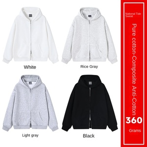 Fabricants de vêtements personnalisé automne Cardigan à capuche pour femmes 360 grammes mode décontracté sweat ample avec manches longues - Product Image 2