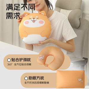 Almohada en forma de U con diseño de animales, 28x28x14cm, deformable, para viajes, soporte para el cuello, para la oficina, siesta y descanso - Product Image 4