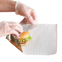 Feuilles de papier d'aluminium alvéolées jetables de qualité alimentaire pour sandwichs, emballages pour burgers et hot-dogs, et doublures de panier résistantes à la graisse