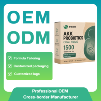 ODM Akkermansia AKK Probiotique Films Oraux Dissolvables Bandes Dissolvables pour la Langue Favorisant la Santé Métabolique Intestinale, Emballage Personnalisé