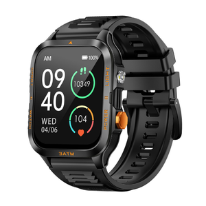 Montre connectée sportive KT89, bracelet intelligent, écran IPS, étanche 3ATM, écran tactile, batterie longue durée, <span class=keywords><strong>lampe</strong></span> <span class=keywords><strong>torche</strong></span>, pour homme - Product Image 6
