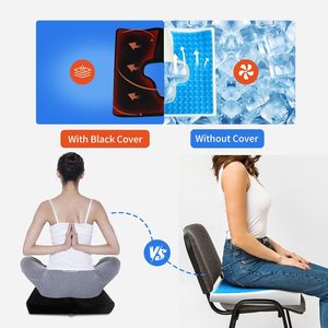 Coussin anti-escarres pour les fesses, respirant, en fibre, anti-escarres, pour les douleurs au coccyx, coussin en gel, coussin pour hémorroïdes - Product Image 3