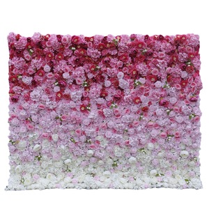 PROMO EXCEPTIONNELLE 2026 Décoration de Mariage Mur de Fleurs Enroulable 3D en Tissu Floral Rose Fond de Scène pour Mariage - Product Image 6