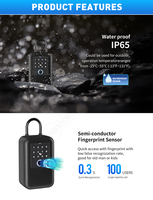 Caja de Seguridad Inteligente para Llaves con Código Físico, Impermeable para Exteriores, Montada en la Pared, con Aplicación Tuya TTLock, para Hogar, Apartamento, Air Bnb