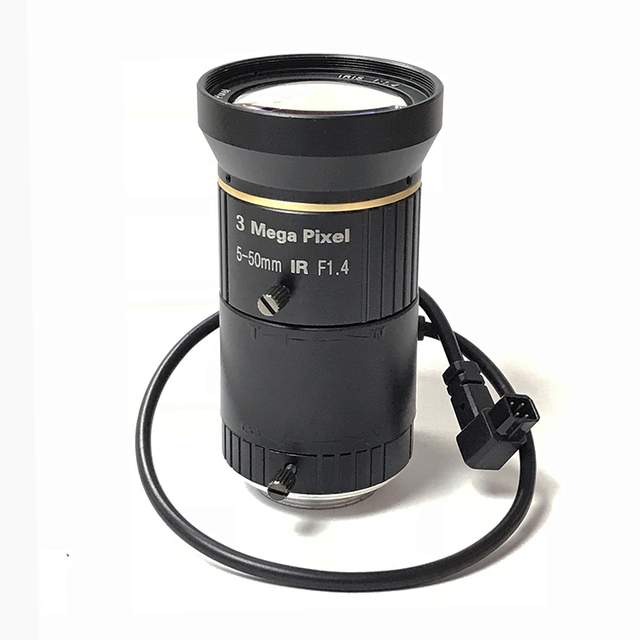 CS Mount 10X Manual Zoom & Focus DC Auto Iris Motorized Iris 5- 50 mm Lens for Cctv Camera