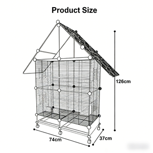 Fabrieksgroothandelsprijs Topkwaliteit Grote Parkietkooi voor Meerdere Vogels Metaaldraad Ruim Binnengebruik Grote Vogelkooien - Product Image 5