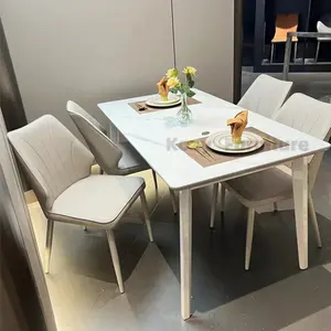 Modern Fashion Solid Wood Veneer Dining Table Writing Table Home Furniture