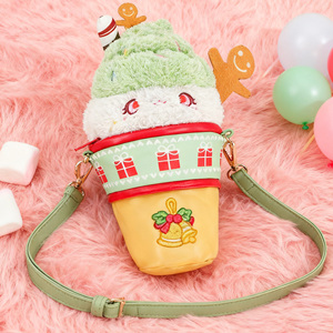 Tùy Chỉnh Sang Trọng PU Dễ Thương Túi Giáng Sinh Mới Đến Ice Cream Hình Dạng PU Chéo Cơ Thể Túi Thiết Kế Riêng của Bạn Phim Hoạt Hình Vai Túi Cho Trẻ Em - Product Image 3
