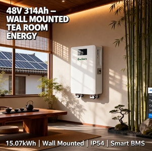 Batterie solaire 48V 314Ah 15kWh pour système de stockage d'énergie, montage mural avec roues - Product Image 6