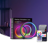 Lampe de bureau USB Smart RGB Symphony Source de lumière LED moderne pour l'atmosphère de jeu Contrôle des applications créatives pour le salon