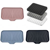 Soporte de jabón de silicona moderno y ecológico, personalizado de fábrica, resistente al calor, antideslizante, fácil de limpiar, tipo cascada