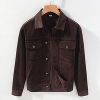 Automne hiver bouton manteau mode revers col à manches longues bouton poche Cool hommes hauts manteau vêtements veste pour hommes