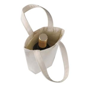 Sac à vin en toile cirée personnalisé, lavable, portable, coloré, pour cadeaux et festivals, avec poignée de transport - Product Image 3