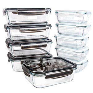 Fast food box Containers with Lid Sealed Meal Prep Containers Glass Lunch Boxes for Home Kitchen