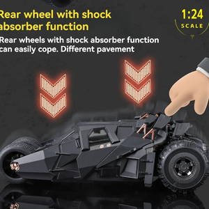 Batmobile Tumbler, El Caballero Oscuro, Auto de Metal Fundido a Presión, Escala 1:24, Modelo Coleccionable, Diseño de Armadura Detallada, 208 cm, Luces y Música - Product Image 3