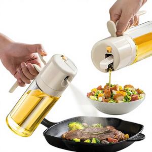 Bouteille pulvérisateur d'huile écologique noire de 550 ml pour cuisine, barbecue, cuisson, distributeur d'huile d'olive, camping, pâtisserie, pulvérisateur vide pour vinaigre et sauce soja - Product Image 1