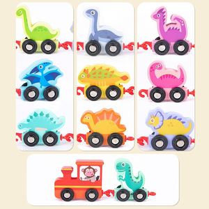 ชุดรถไฟไดโนเสาร์ 11 ชิ้น สำหรับเด็กมอนเตสซอรี่ อายุ 3 4 5 ปี เด็กหญิง เด็กชาย ฝึกจับคู่ตัวเลข - Product Image 6